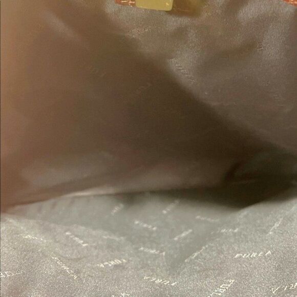 Furla Brown Embossed Leather Handbag - Picture 11 of 16